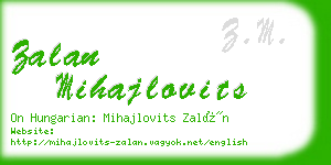 zalan mihajlovits business card